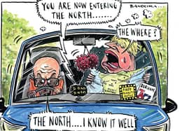 Graeme Bandeira's cartoon of the Government - and its relationship with the North.