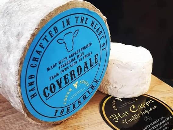 Coverdale is clothbound, has a natural mould rind and a spongy texture with what has been described as a subtle tang.
