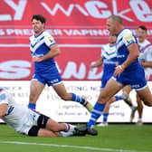 Alex Walker scores Wakefield's first try.  Picture Bruce Rollinson