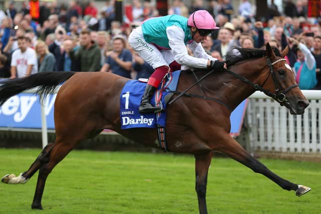Enable ridden by Frankie Dettori wins The Darley Yorkshire Stakes at York in 2019 (Picture: PA)
