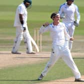 POTENTIAL: Yorkshire's Jack Shutt celebrates taking the wicket of Nottinghamshire's Samit Patel to win on day four of The Bob Willis Trophy match at Trent Bridge. Picture: Mike Egerton/PA