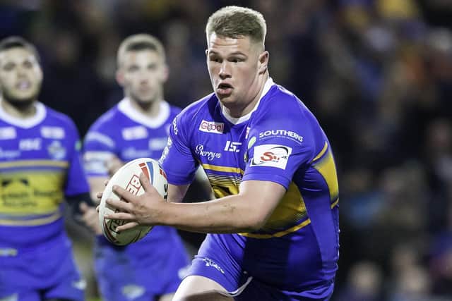 Freee to play: Young Leeds Rhinos forward Tom Holroyd. Picture by Allan McKenzie/SWpix.com