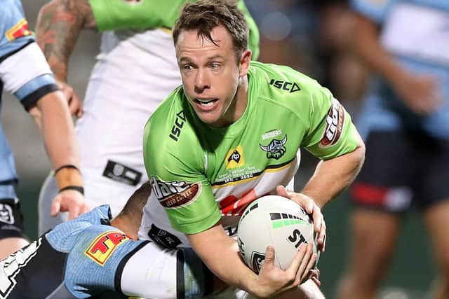 Talks with Canberra Raiders half-back Sam Williams are at a very early stage says Wakefield Trinity coach Chris Chester and no where near a deal. Picture: Mark Kolbe/Getty Images.