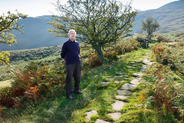 Grant Frew from Great Broughton and Ingleby Greenhow Local History Group who was tenacious in getting this section of trackway protected from motorised transport. The site has been removed from the Register this year. Image: Historic England