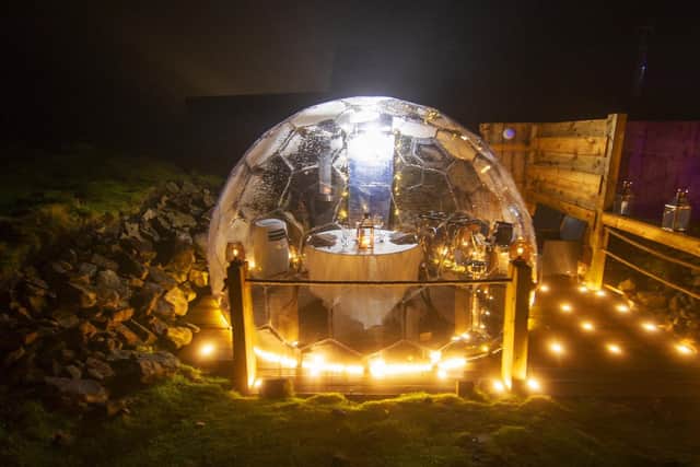 Britain’s highest pub, Tan Hill Inn, is offering the public some "festive cheer" and a chance to eat out in their own socially-distanced bubble. Photo credit: Tony Johnson/ JPIMediaResell