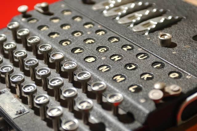 A Second World War Enigma decoding machine at Bletchley Park.
