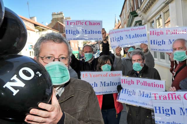 Paul Andrews has previously taken part in protests about traffic pollution in Malton.