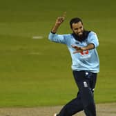 NEW DEAL: Adil Rashid celebrates the wicket of Alex Carey of Australia in the 2nd ODI clash between England and Australia at Emirates Old Trafford last month. Picture: Stu Forster/Getty Images