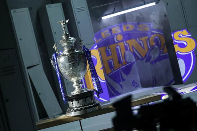 Coral Challenge Cup Preview - The Big Shed, Stretford, England - The Challenge Cup being filmed in studio. (Picture: Allan McKenzie/SWpix.com)