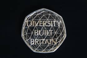 The coins features the words "Diversity built Britain" and a geodome, representing connection and strength. PIC: PA