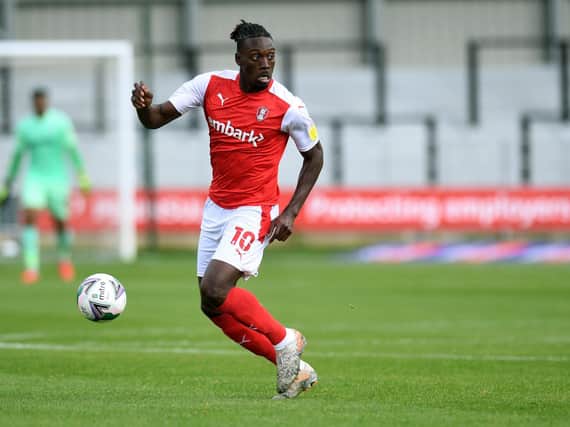 FREDDIE LADAPO: The Rotherham United striker had a mixed day