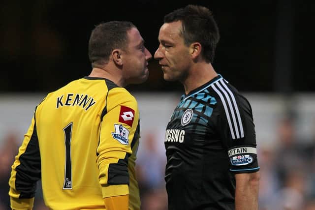 FLASHPOINT: QPR's Paddy Kenny argues with Chelsea's John Terry at Loftus Road in October 2011. Picture: Dean Mouhtaropoulos/Getty Images.