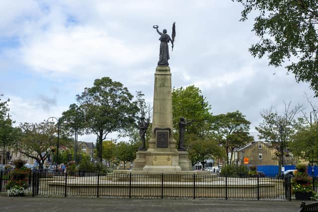 Keighley's war memorialthatCaptain Sir Tom Moore's grandfather helped to build.