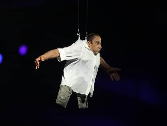 David Toole performs during the opening ceremony of the London 2012 Paralympics at the Olympic Stadium in August 2012.