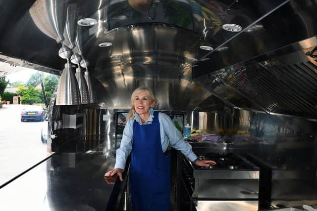 Frances in the kitchen of Paradise’s Airstream food wagon in Killinghall. (Picture: Jonathan Gawthorpe).