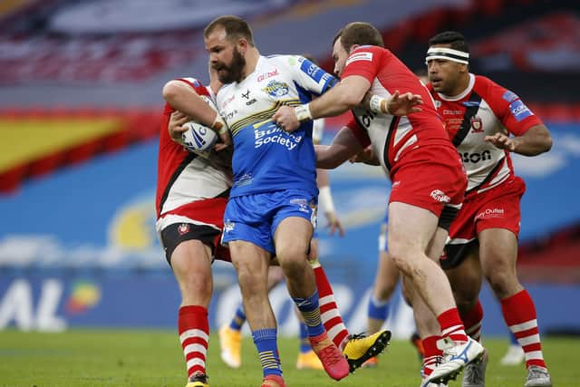 Leeds Rhinos' Adam Cuthbertson impressed at Wembley againt Salford. Picture by Ed Sykes/SWpix.com