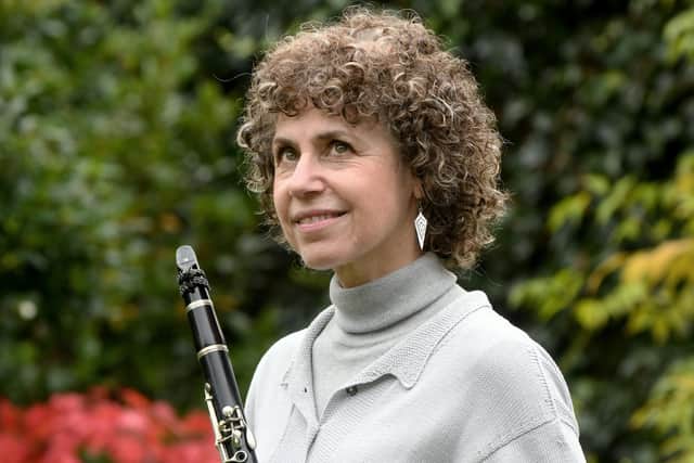 Lesley Schatzburger  a Director of the York based charity Jessie's fund  and professional Clarinet player at her home in York .