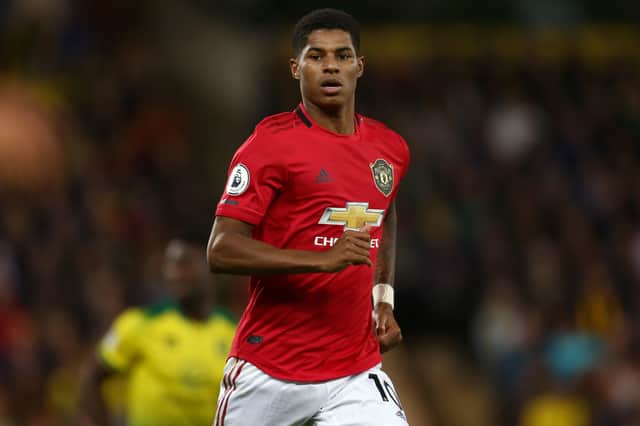 Manchester United and England striker Marcus Rashford is a child food poverty campaigner.