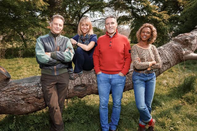 Autumnwatch presenters Chris Packham, Michaela Strachan, Iolo Williams, Gillian Burke. Picture: PA Photo/BBC/Jo Charlesworth.