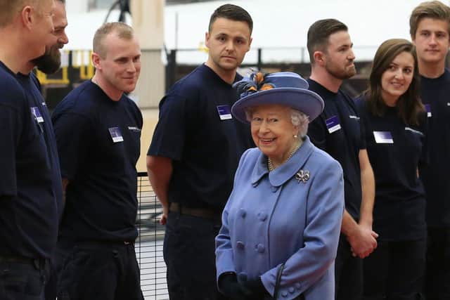 The Queen during a visit to the Siemens plant in 2017 when Her Majesty also enjoyed City of Culture celebrations.
