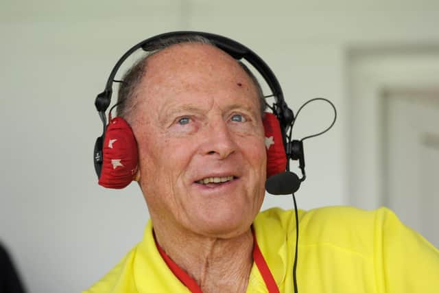 ON THE MIC: Former Yorkshire and England batsman Geoffrey Boycott speaks on Test Match Special during day three of the 3rd Test between Pakistan and England in November 2015 in Sharjah. Picture: Gareth Copley/Getty Images