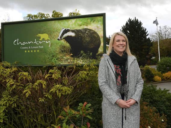 Lisa Williams, holiday sales and marketing director at Park Leisure, pictured at Chantry holiday park near Leyburn
