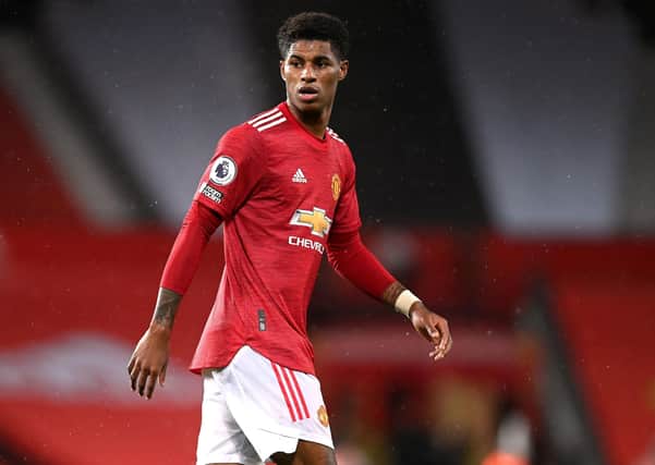 Manchester United and England striker Marcus Rashford is spearheading a campaign against child food poverty.