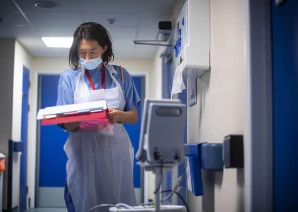 The Covid crisis is exacerbating hospital staff shortages, the BMA claims. Picture: VICTORIA JONES/POOL/AFP via Getty Images