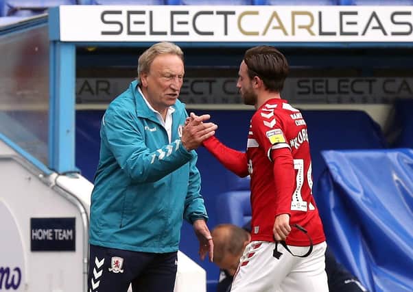 LONG GAME: Middlesbrough boss Neil Warnock, left, has had to manage the workload of winger Patrick Roberts, right, due to the demanding fixture list. Picture: Andrew Matthews/PA.