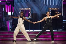 Nicola Adams, Katya Jones  performing on BBC's Strictly Come Dancing Picture: BBC/ Guy Levy