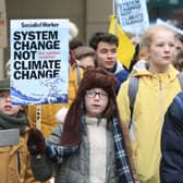 Climate change protestors in Sheffield earlier this year.