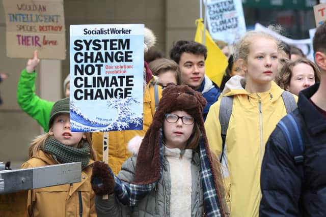Climate change protestors in Sheffield earlier this year.