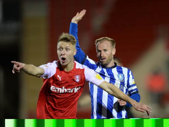 TWO GOALS: Jamie Lindsay, with Barry Bannan