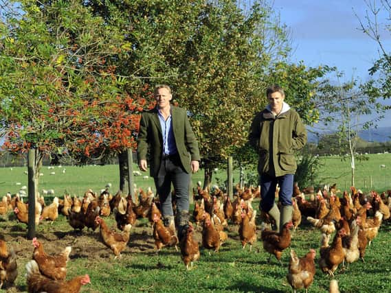 James Potter (left) with his brother Adrian (right) at their farm in Catton near Thirsk