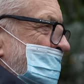 Former Labour leader Jeremy Corbyn leaves his house in North London ahead of the release of an anti-Semitism report by the Equality and Human Rights Commission (EHRC). Photo: PA