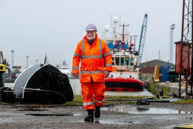 Dave Roberts on William Wright Dock in Hull Picture: Mark Bickerdike