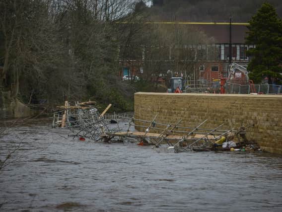 Mytholmroyd flooding in February 2020