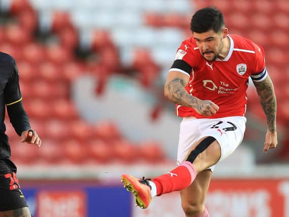 Alex Mowatt netted a stunning long-range strike to break the deadlock at Oakwell. Pictures: Getty Images