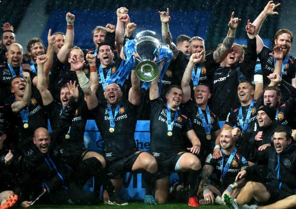 Fairytale: Exeter Chiefs have been crowned champions of England and Europe in recent weeks.