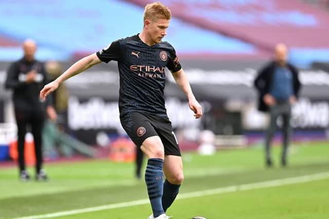 BEST IN THE WORLD: That is how Sander Berge sees Manchester City's Kevin De Bruyne. Picture: Justin Tallis/PA Wire.