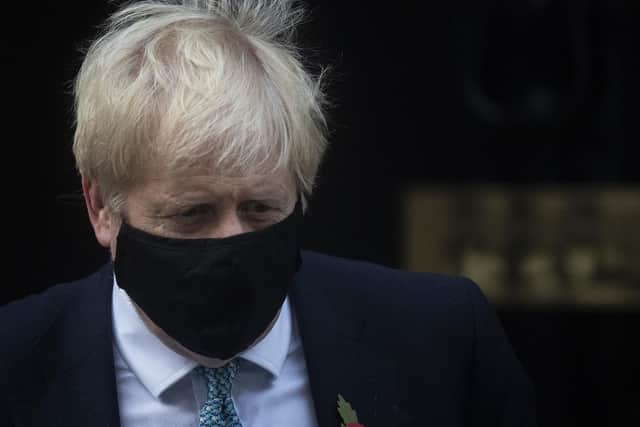 Prime Minister Boris Johnson leaving 10 Downing Street, to appear at the House of Commons. Photo: PA