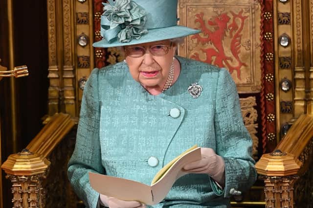 The Queen reads out the Government's legislative programme at last December's State Opening of Parliament.