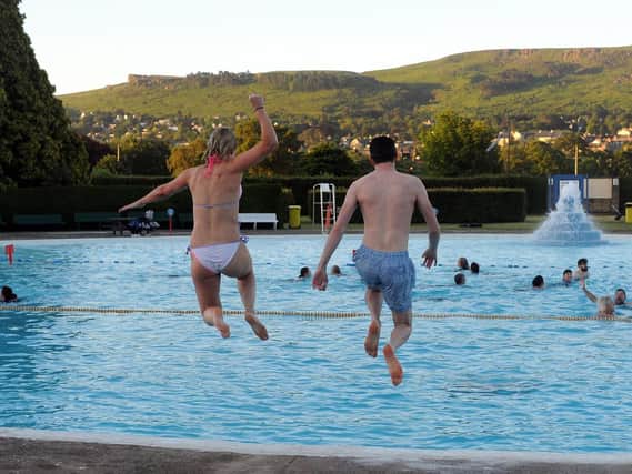 Cooling off at Ilkley Lido