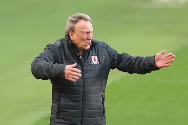 Middlesbrough manager Neil Warnock gestures on the touchline. Picture: Richard Sellers/PA