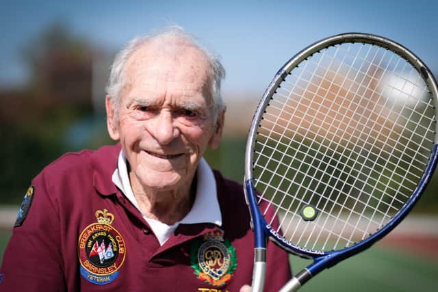 Barnsley is proud of its links with 101-year-old Arnhem veteran Tom Hicks who was still playing tennis two years ago.