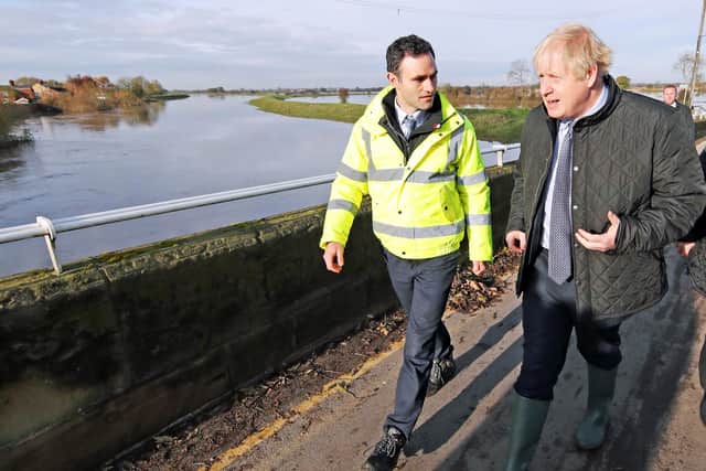 This was Oliver Harmar, the Environment Agency's regional director, showing Boris Johnson the scene of the floods in Fishlake last November.