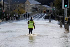 This was the flooding in Otley last week when the River Wharfe overflowed its banks.