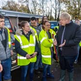 Boris Johnson meets locals in flood-hit South Yorkshire.