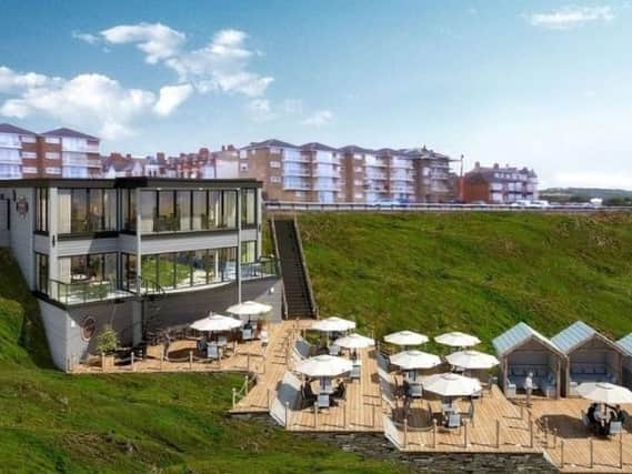 A CGI of how the cliff-top restaurant would look