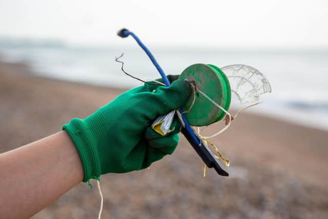 A selection of rubbish found during a recent beach clean-up by the Marine Conservation Society.